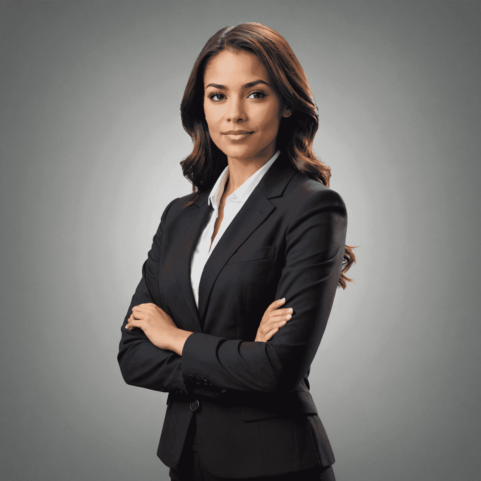 Portrait of a confident young woman in business attire, representing a tax specialist